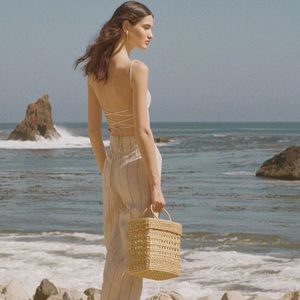 Reformation Jager jumpsuit stripes backless